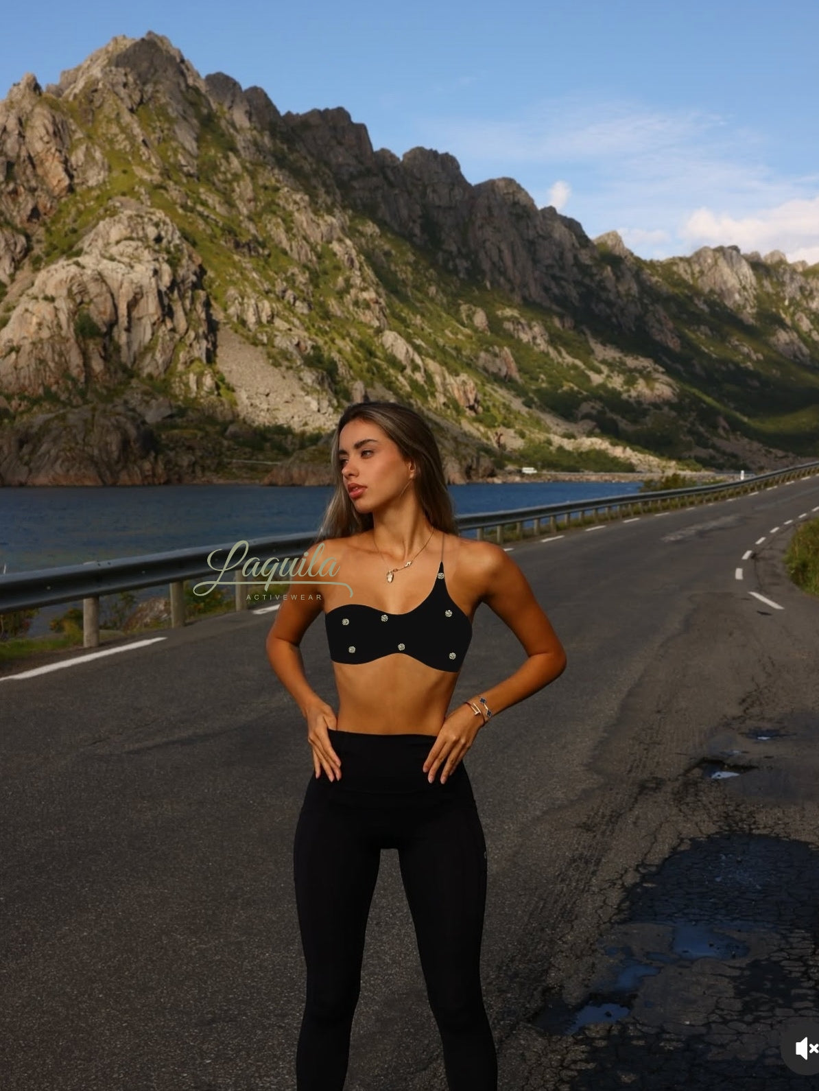 Silver Wave Sports Bra