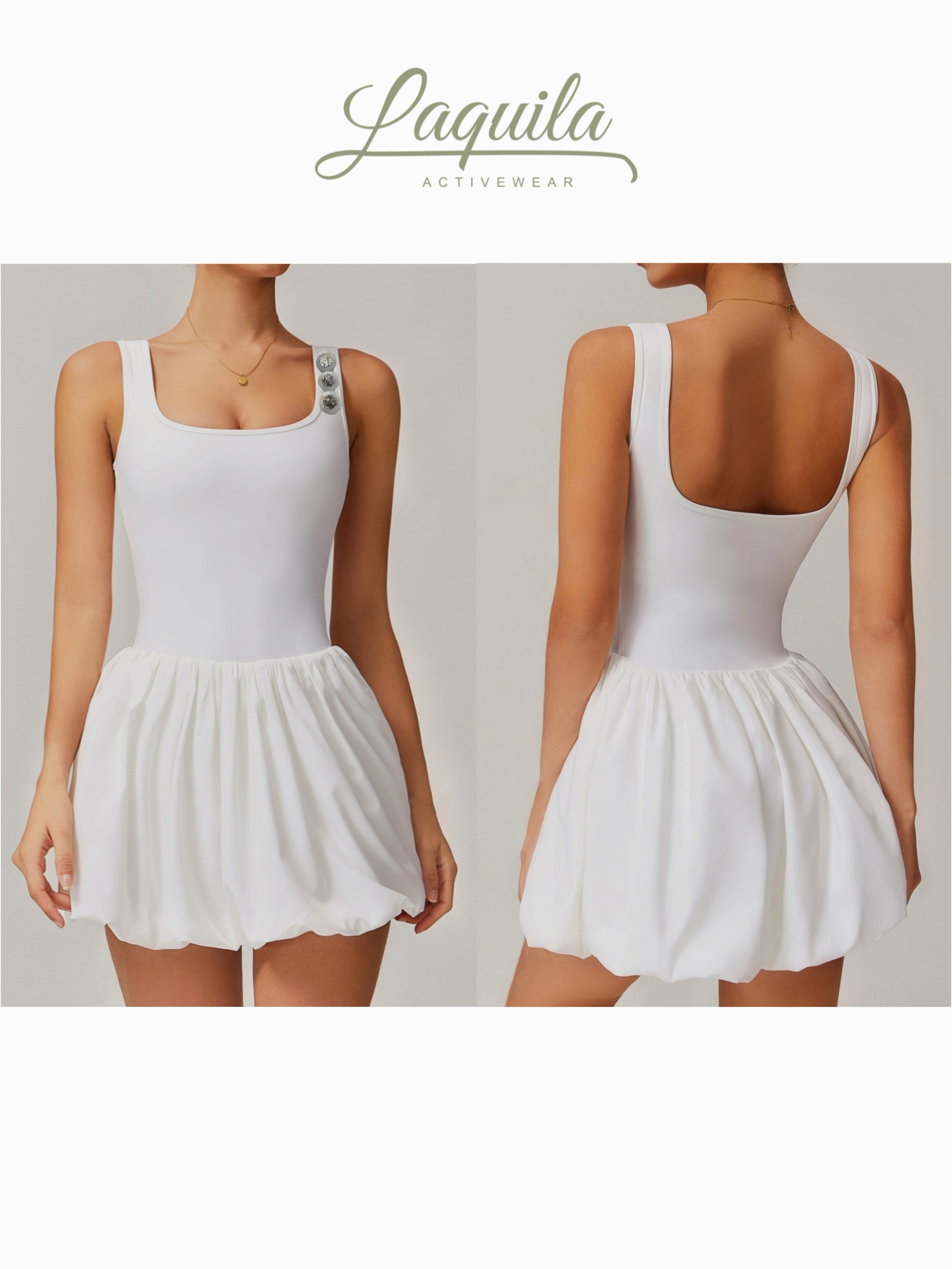 French-Embossed Button Sports Dress