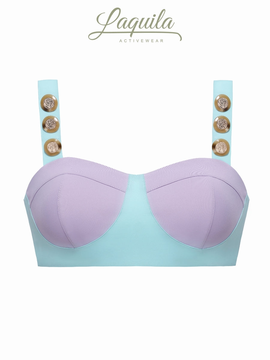 Monet Garden · Dreamy Blue-Purple Sports Bra