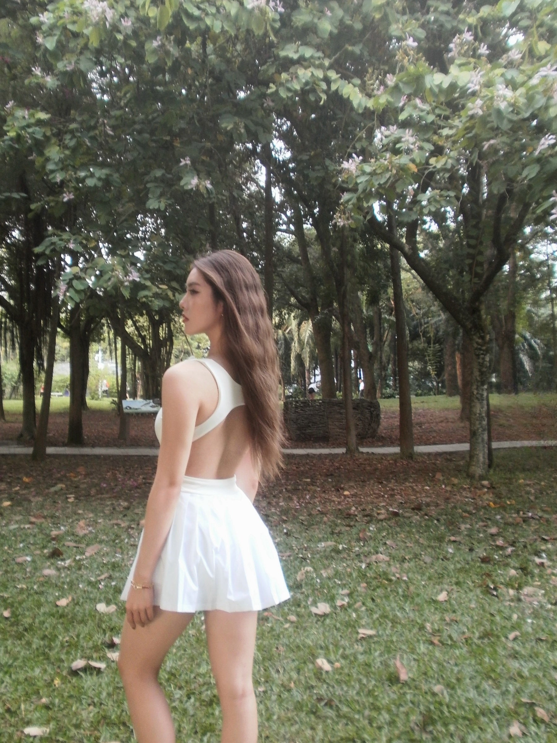 Silver French-Embossed Button Sports Dress