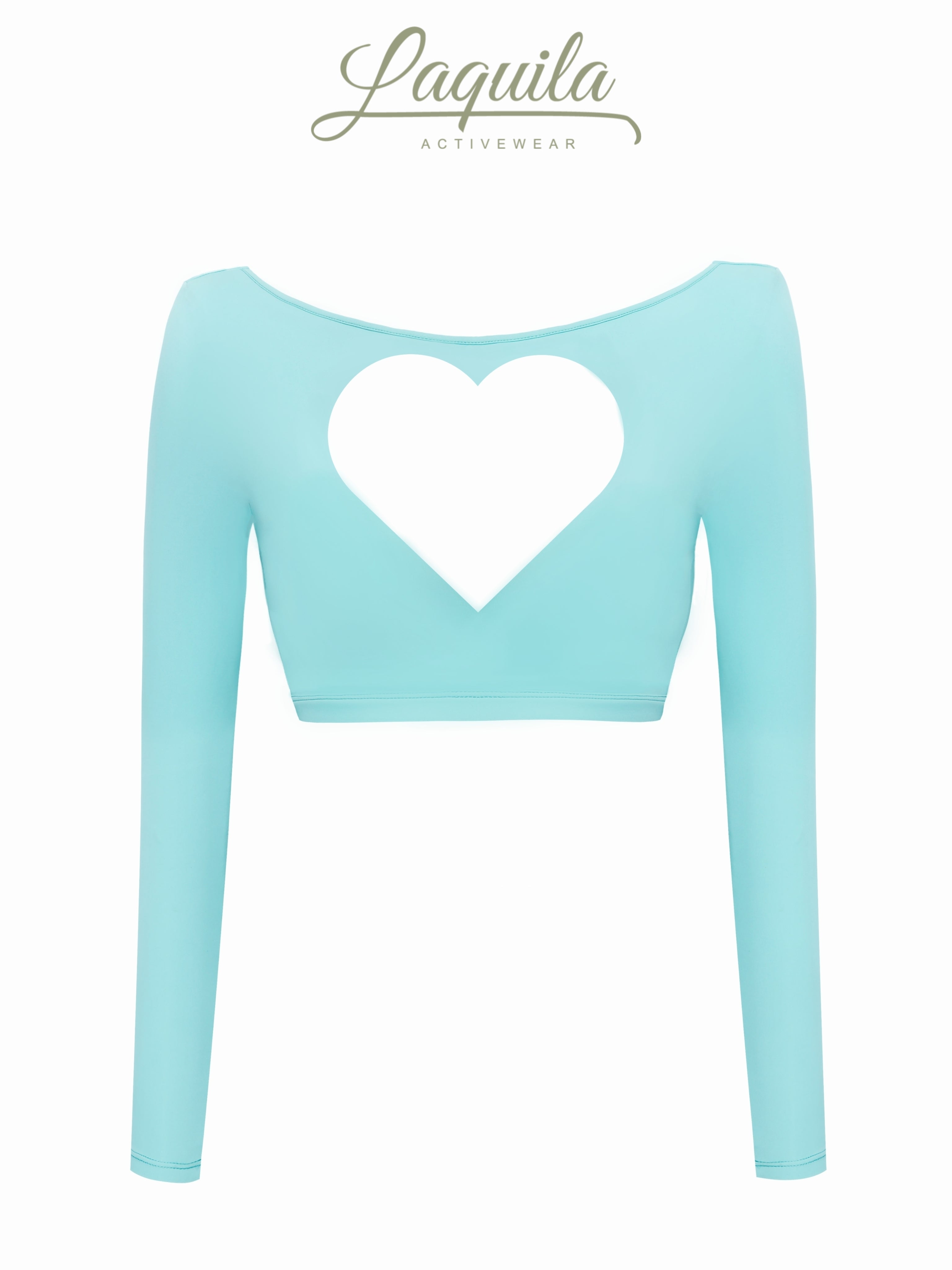 Ice Glacier Blue • Heart-Shaped Cut-Out Crop Top