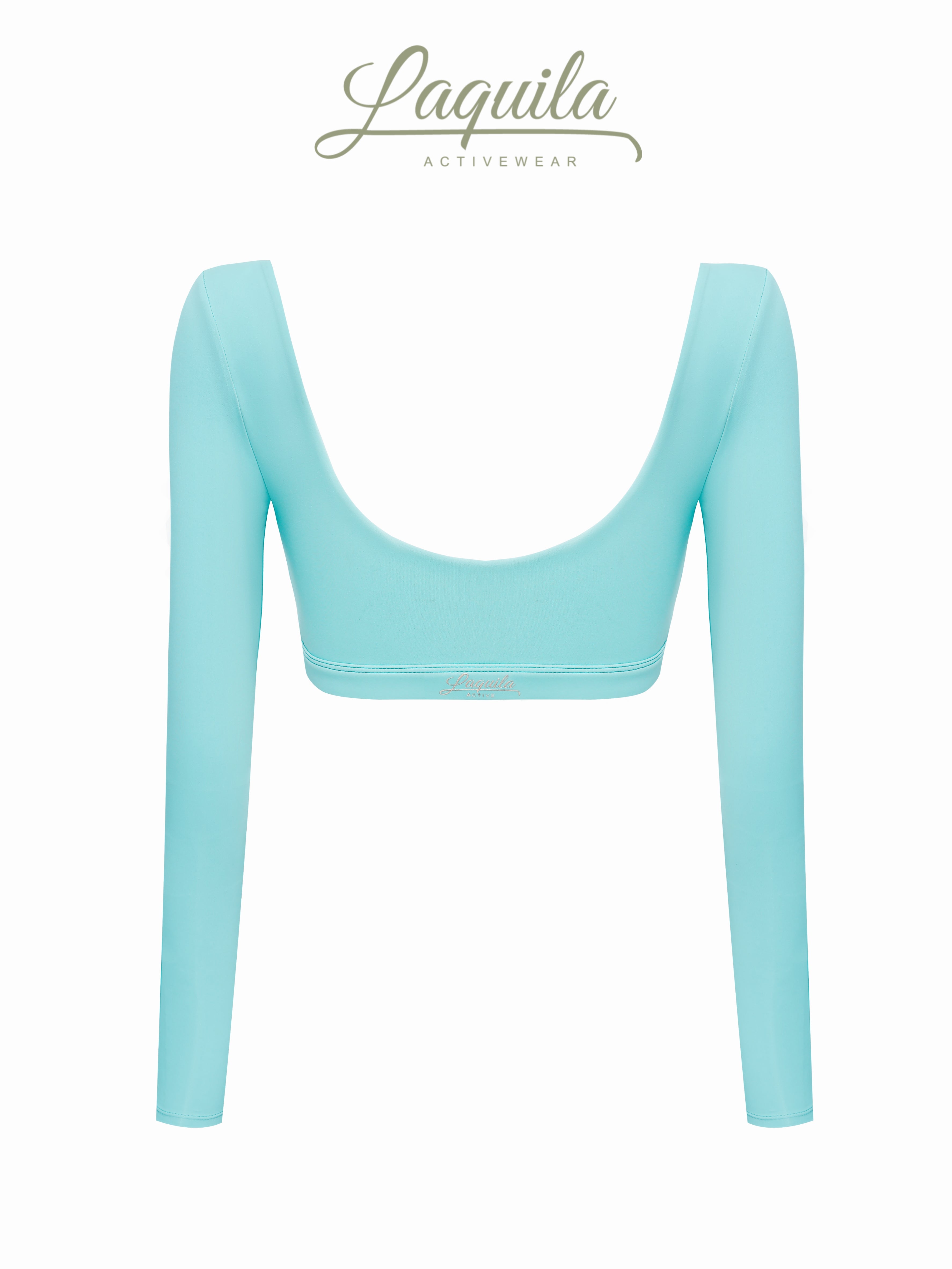 Ice Glacier Blue • Heart-Shaped Cut-Out Crop Top