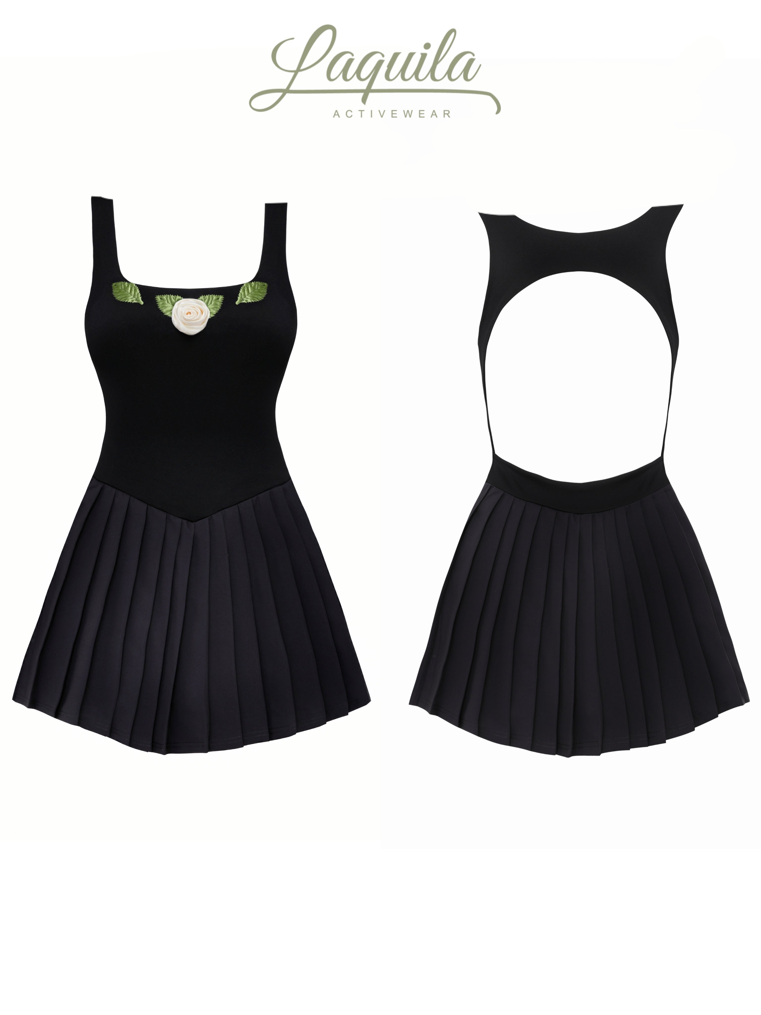 Green Leaf and Champagne Rose Sports Dress