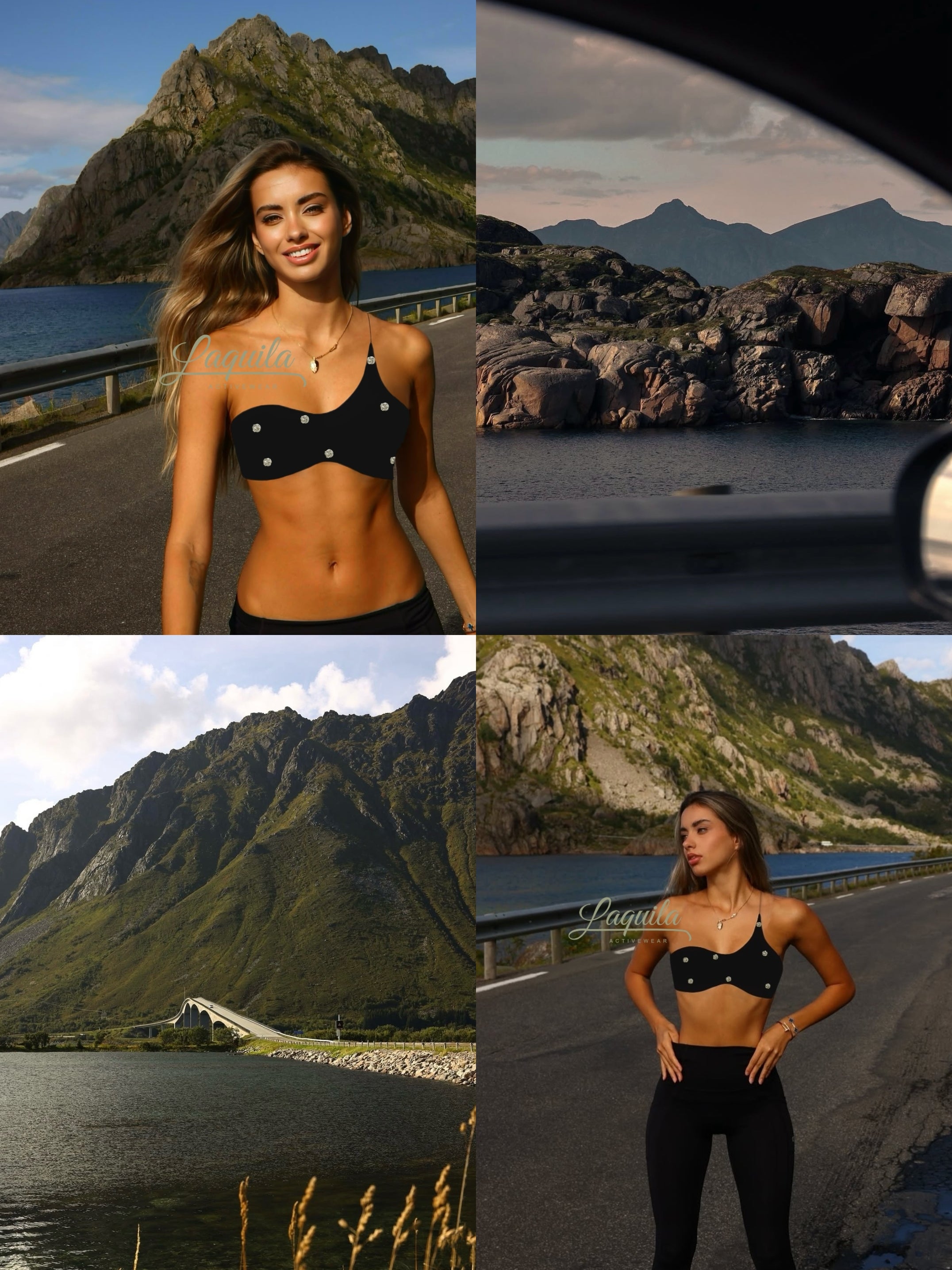 Silver Wave Sports Bra