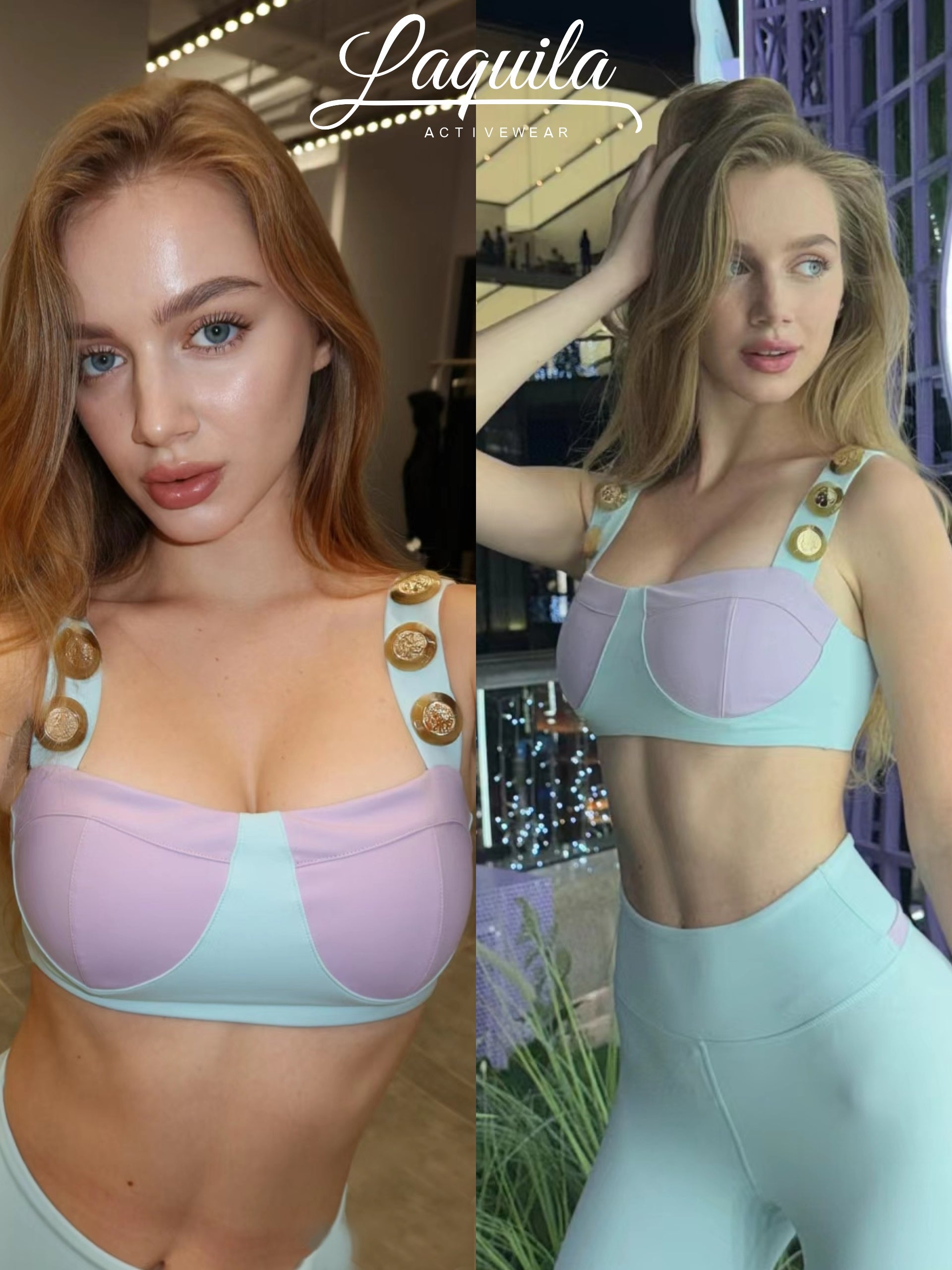 Monet Garden · Dreamy Blue-Purple Sports Bra